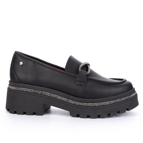 Sapato Tanara  Loafer Tratorado Preto