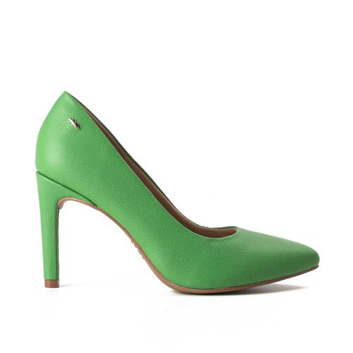 Scarpin Dakota  de Couro Verde