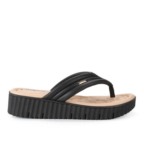 Chinelo Campesí Flatform Preto