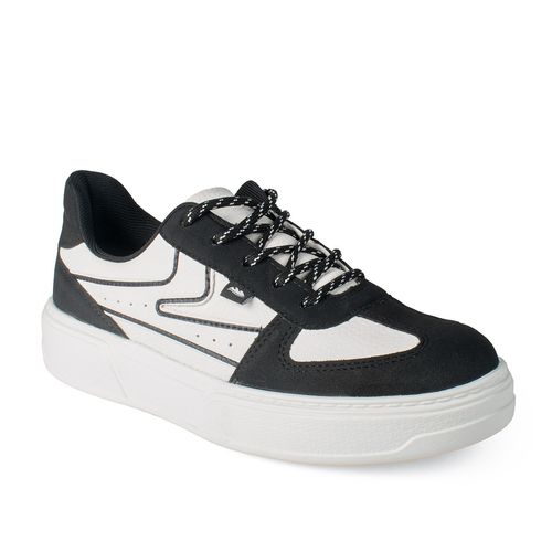 Tênis Dakota Flatform Branco e Preto