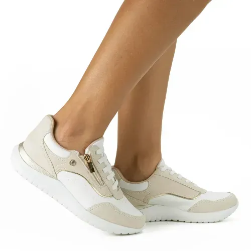 Tênis Kolosh  Jogging Branco e Bege