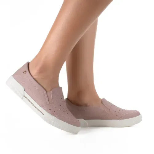 Tênis Kolosh Casual Slip On Rosa