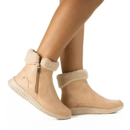 Bota Kolosh de Cano Curto Bege