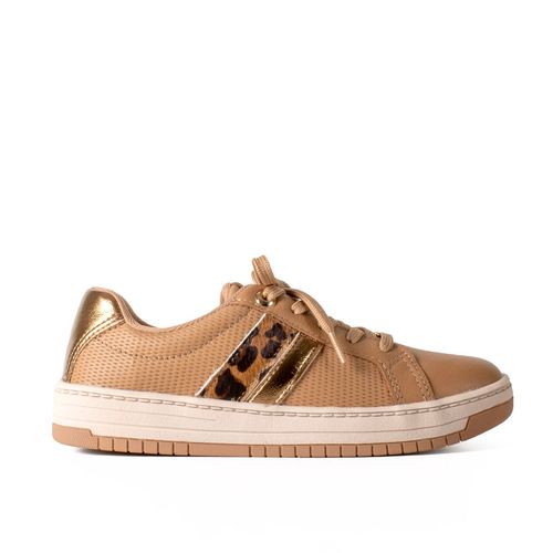 Tênis Kolosh Casual de Couro Caramelo