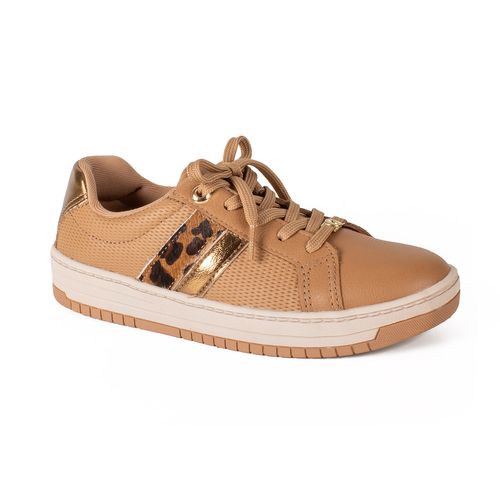 Tênis Kolosh Casual de Couro Caramelo