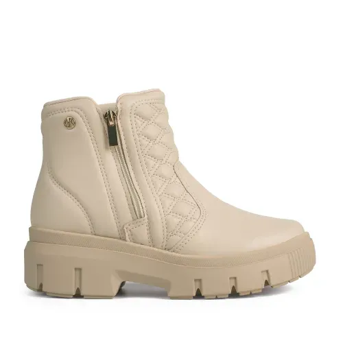 Bota Kolosh de Cano Curto Bege