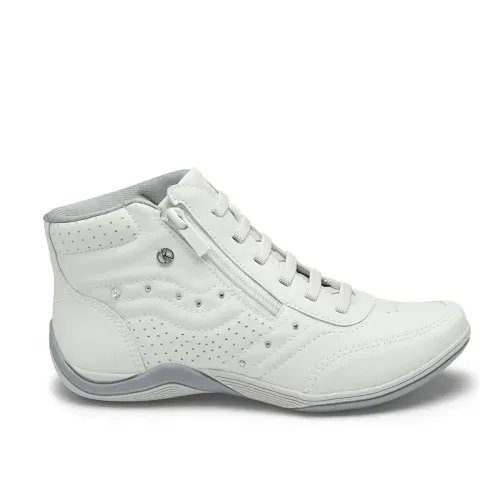 Tênis Kolosh Casual de Cano Alto Branco
