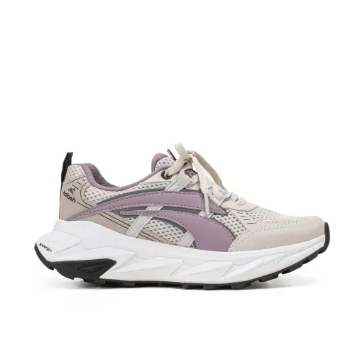 Tênis Kolosh Trail Esportivo Feminino Cinza e Lilás